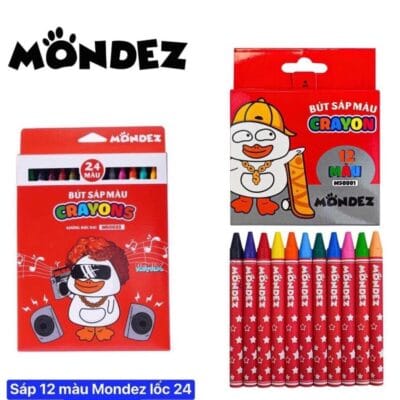 Sáp 12 màu mondez , sáp màu an toàn cho các bé tập vẽ