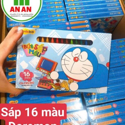 Sáp Thiên Long 16 màu Doremon , sáp màu an toàn cho bé học vẽ
