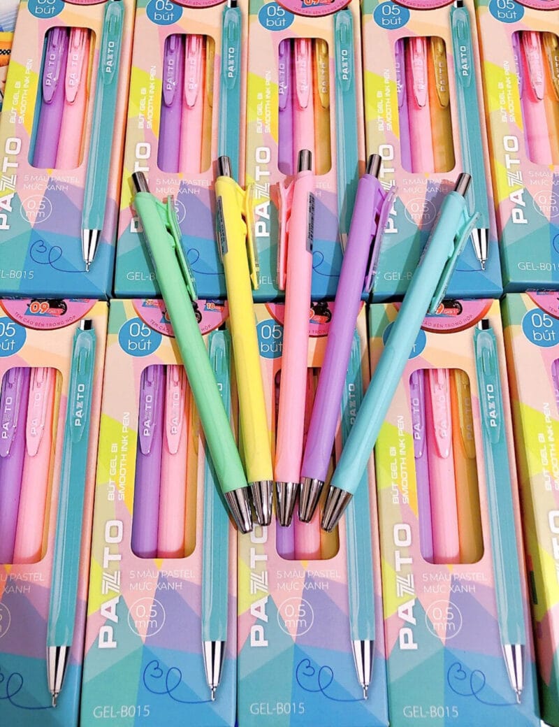 Bút Bi Thiên Long Pazto Gel B015 (1 hộp 5 cây)